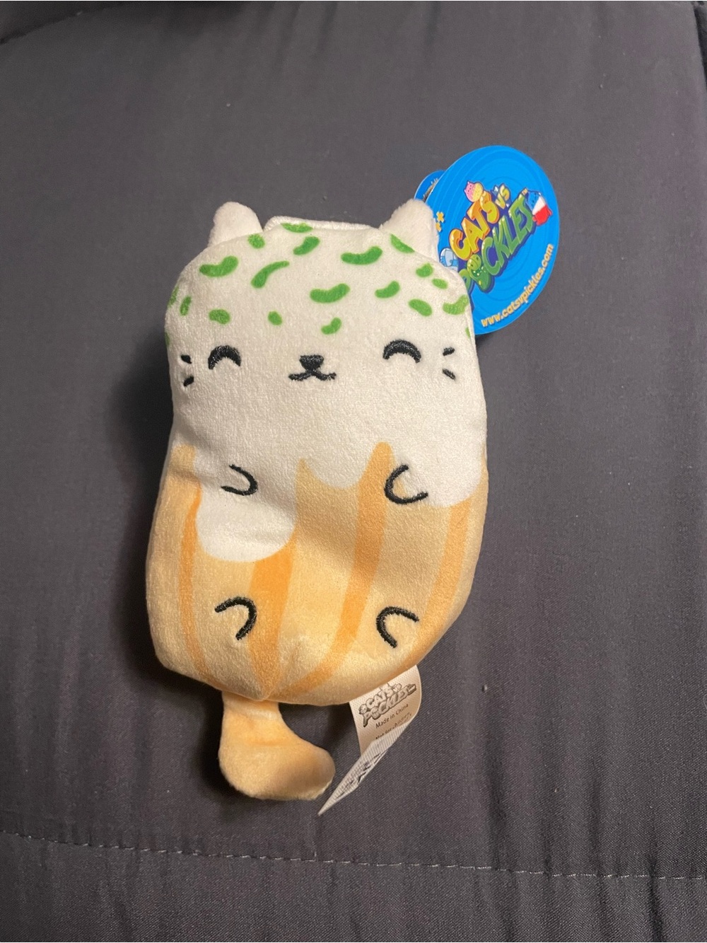 Plush Cat Toy - Cream & Tan